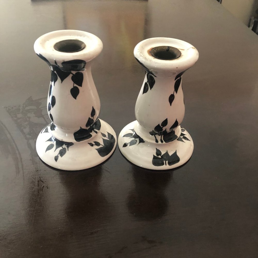 Evandale Candlesticks Holders, Signed by Wynne Noble
